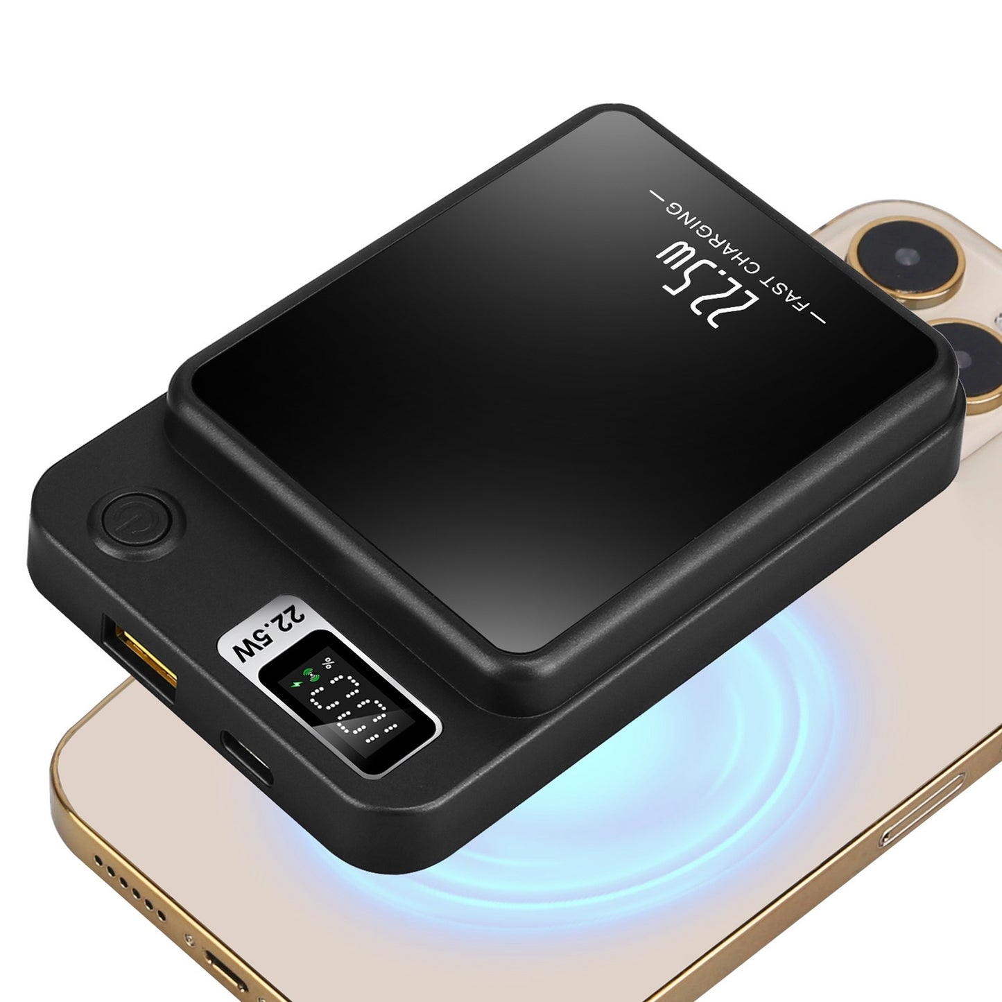 1Pc 2 In 1 Magnetic Wireless Power Bank 10000mAh PD20W Fast Charger MagSafe Wireless Power Bank Fit For IOS Phones IOS Phone 17 Series And More - @3 - MMM