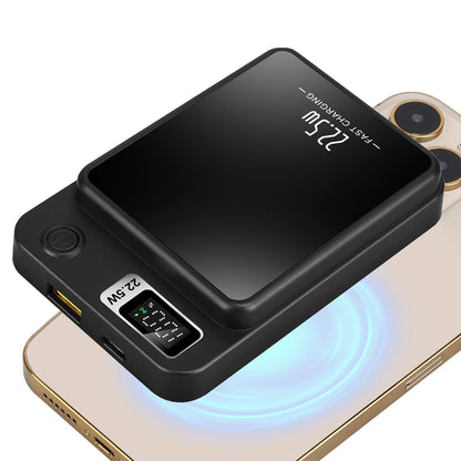 1Pc 2 In 1 Magnetic Wireless Power Bank 10000mAh PD20W Fast Charger MagSafe Wireless Power Bank Fit For IOS Phones IOS Phone 17 Series And More - @3 - MMM