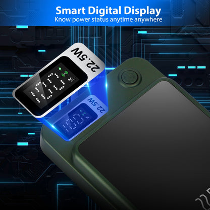 1Pc 2 In 1 Magnetic Wireless Power Bank 10000mAh PD20W Fast Charger MagSafe Wireless Power Bank Fit For IOS Phones IOS Phone 17 Series And More - @3 - MMM