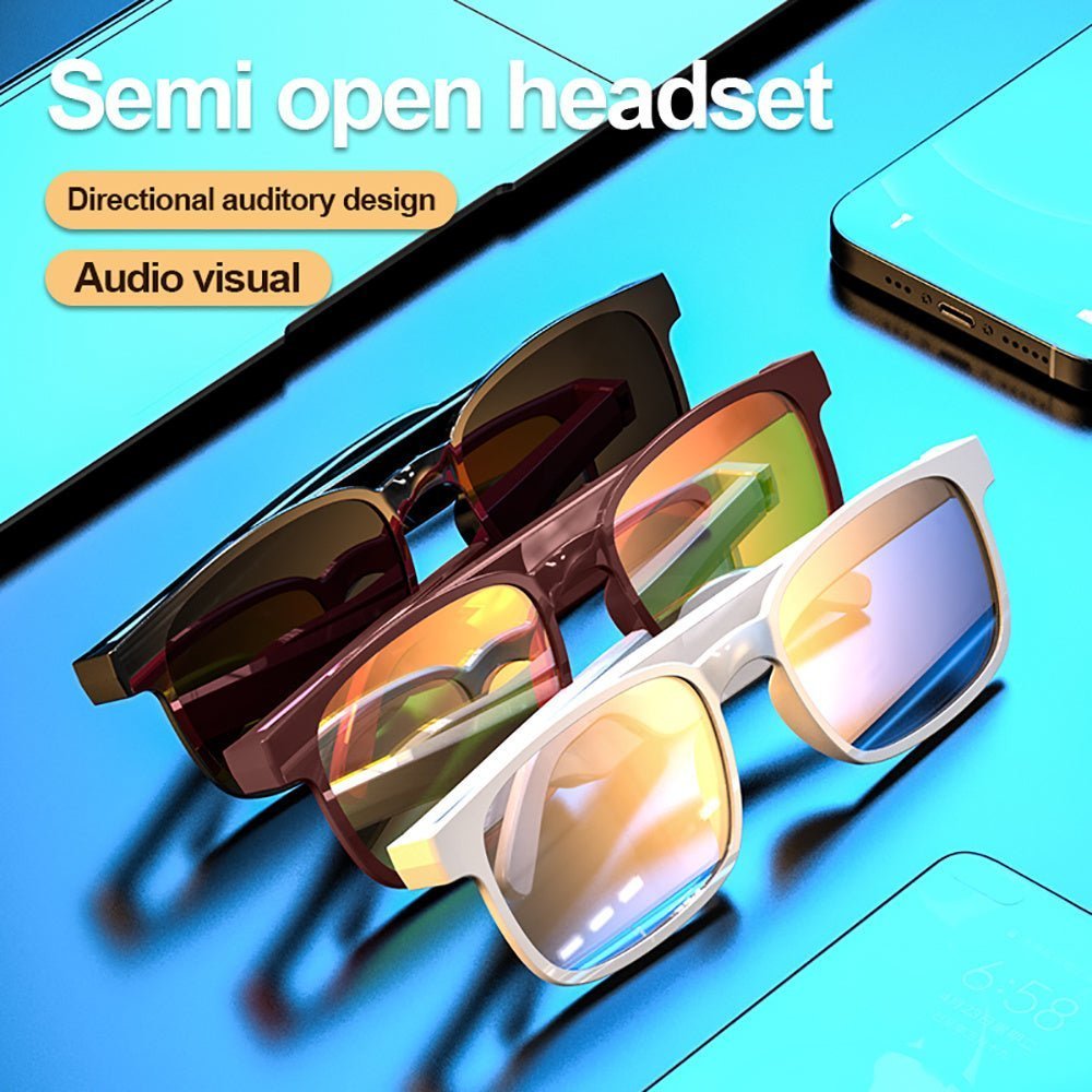 Compatible with Apple , Sports Waterproof Running Smart Bluetooth Sunglasses @3-MMM