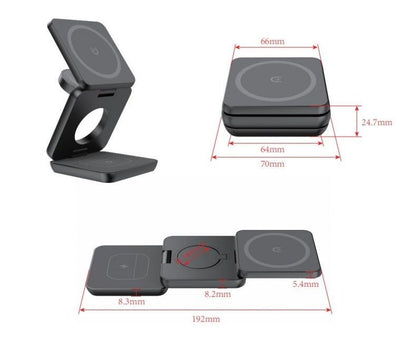 Magnetic Suction Wireless Charging And Folding Phone Holder @3-MMM