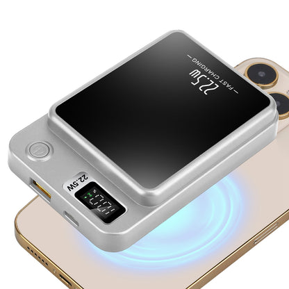 1Pc 2 In 1 Magnetic Wireless Power Bank 10000mAh PD20W Fast Charger MagSafe Wireless Power Bank Fit For IOS Phones IOS Phone 17 Series And More - @3 - MMM